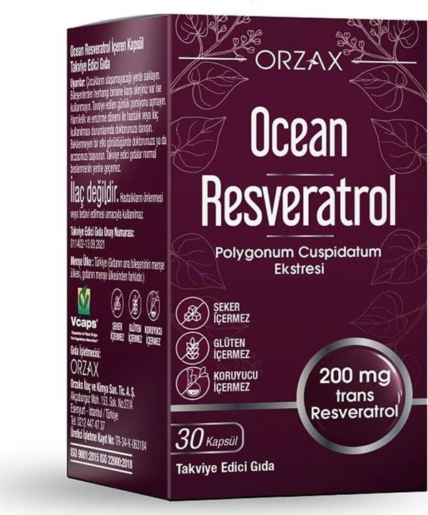 Ocean Resveratrol 200 mg 30 Kapsül - Image 1