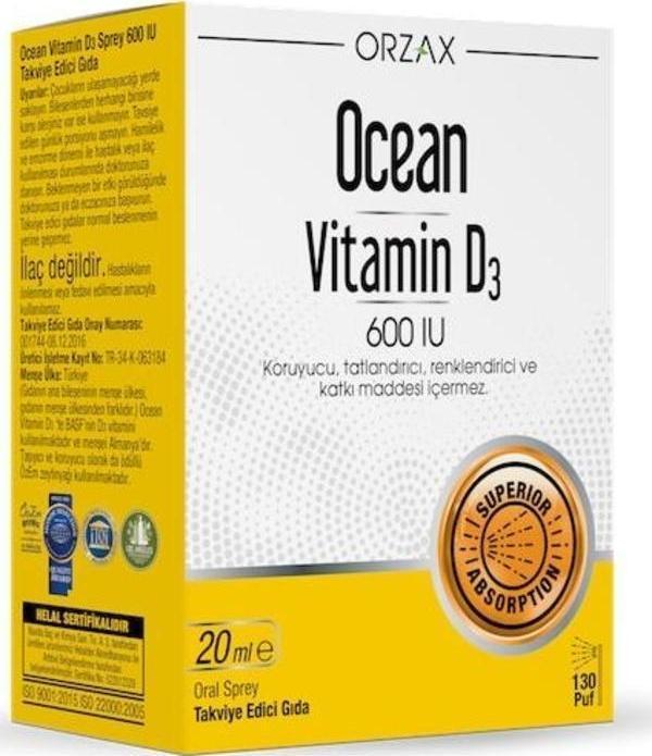 Ocean Vitamin D3 600 IU Sprey 20ml - Image 1
