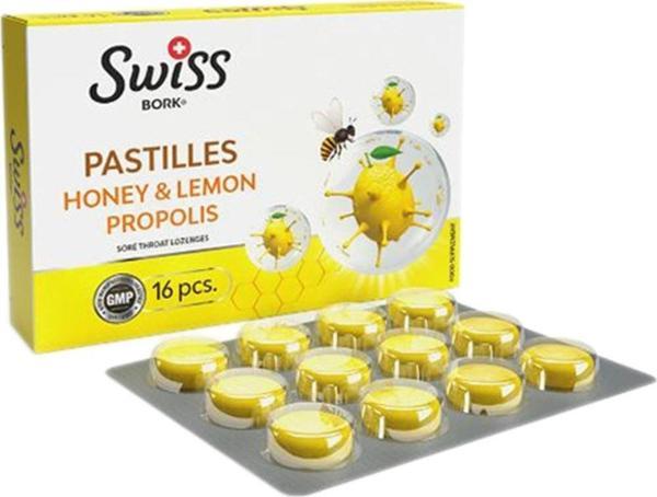 Swiss Bork Bal Limon Propolis Pastil 16lı - Image 1
