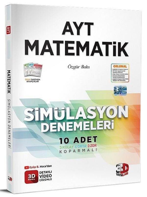 3D Yayınları YKS AYT Matematik Simülasyon 10 Deneme - 3D Yayınları - Image 1