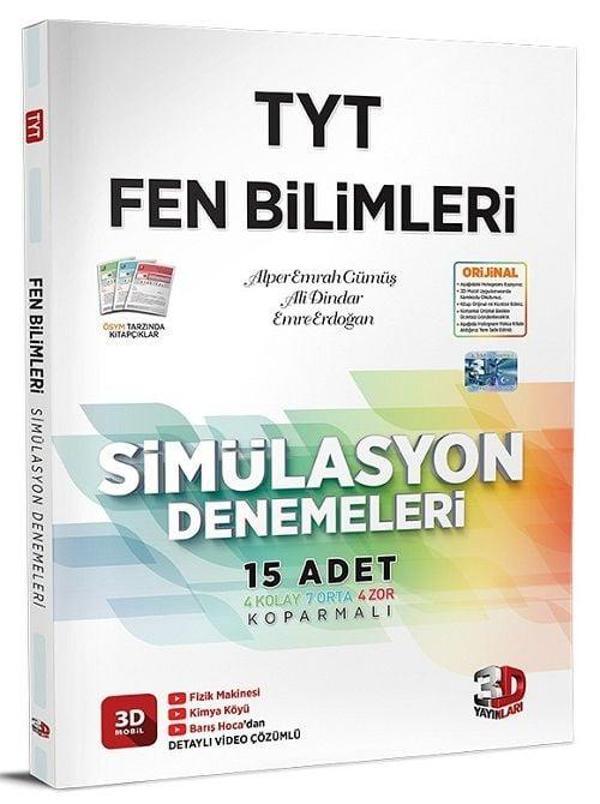 3D Yayınları YKS TYT Fen Bilimleri Simülasyon 15 Deneme Video Çözümlü - 3D Yayınları - Image 1