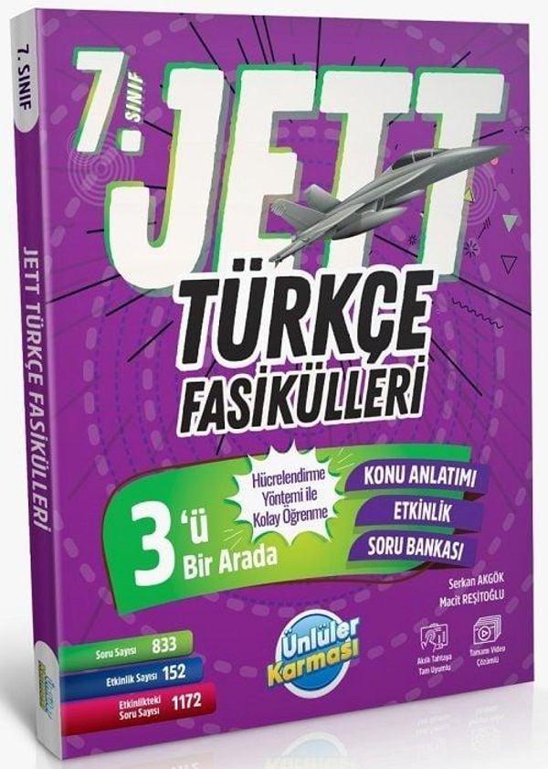 Ünlüler 7. Sınıf Türkçe JETT Soru Fasikülleri Ünlüler Yayınları - Ünlüler Karması Yayınları - Image 1