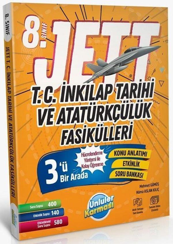 Ünlüler 8. Sınıf T.C İnkılap Tarihi ve Atatürkçülük JETT Soru Fasikülleri Ünlüler Yayınları - Ünlüler Karması Yayınları - Image 1