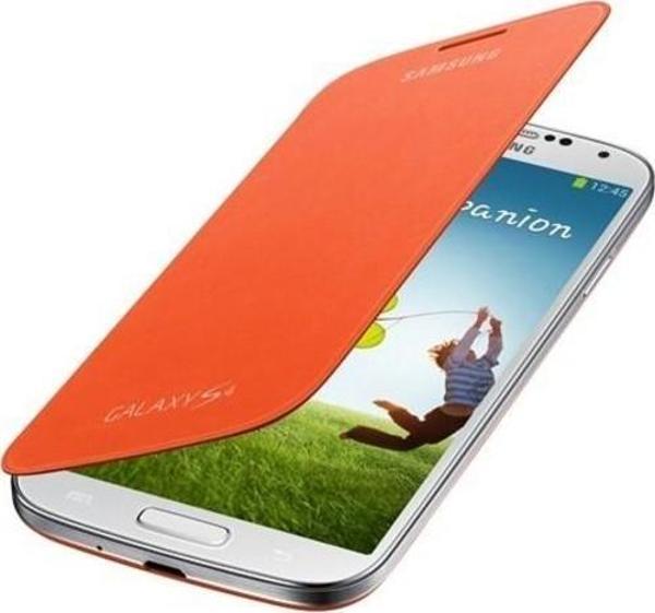 Samsung S4 i9500 Kapaklı Kılıf Turuncu EF-FI950BOEGWW - Image 1