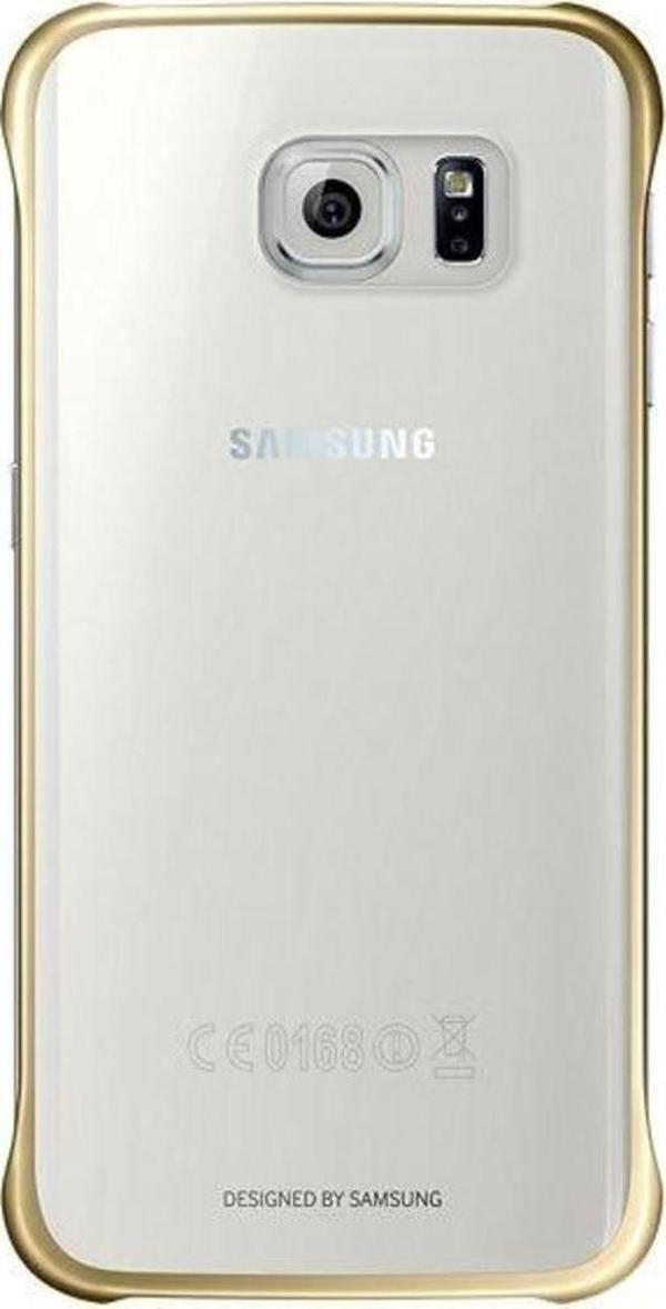 Samsung S6 Edge Koruma Kapağı Şeffaf Altın EF-QG925BFEGWW - Image 1