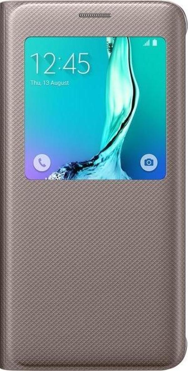 Samsung S6 Edge+ Plus S-View Kılıf Altın - EF-CG928PFEGTR - Image 1