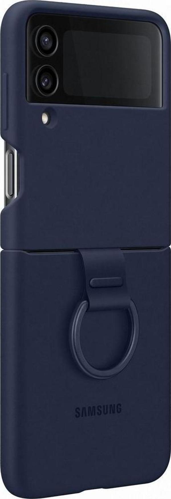 Samsung Z Flip 4 Yüzüklü Silikon Kılıf - Lacivert EF-PF721TNEGWW - Image 1