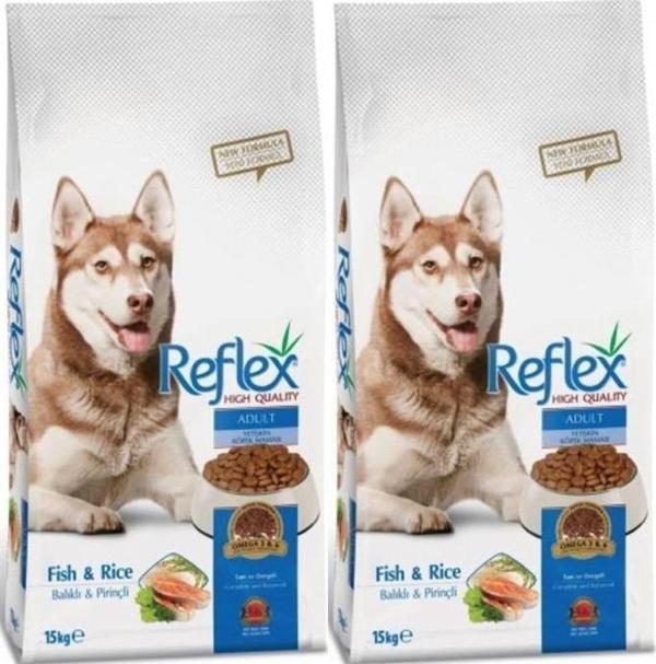Reflex Dog Food Balıklı & Pirinçli Yetişkin Köpek Maması 15 Kg 2 Adet - Image 1