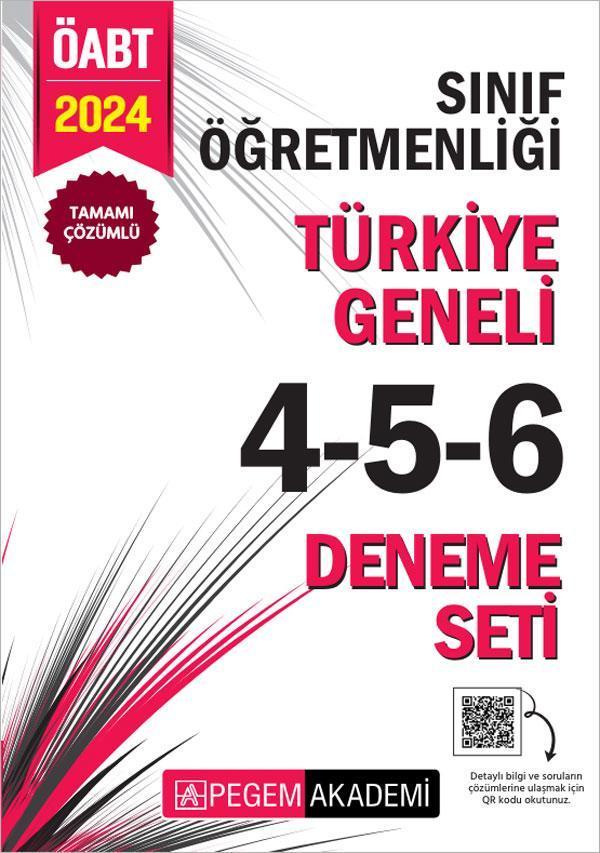2024 KPSS ÖABT Sınıf Öğretmenliği Tamamı Çözümlü Türkiye Geneli 4-5-6 (3'lü Deneme Seti) - Pegem Akademi Yayıncılık - Image 1