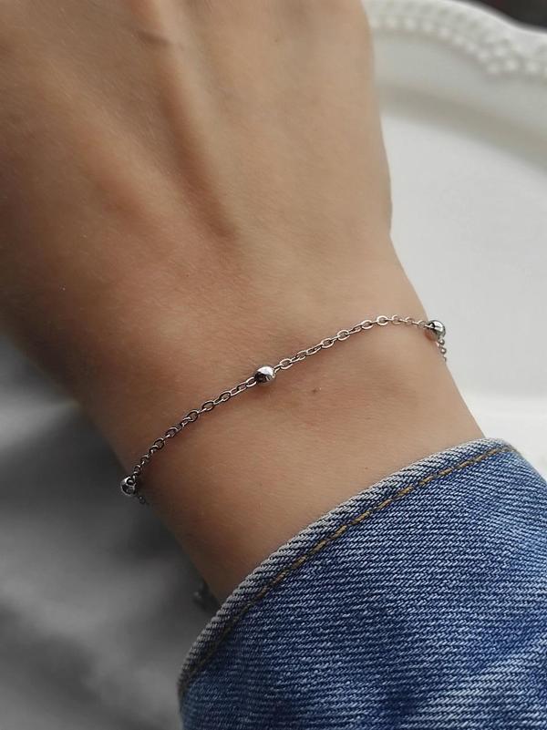Amabel Jewelerys Top Çelik Zincir Kadın Bileklik - Image 1