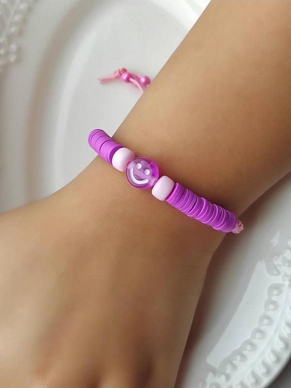 Amabel Jewelerys Gülen Yüz Figürlü Fimo Boncuk Çocuk Bileklik - Image 1