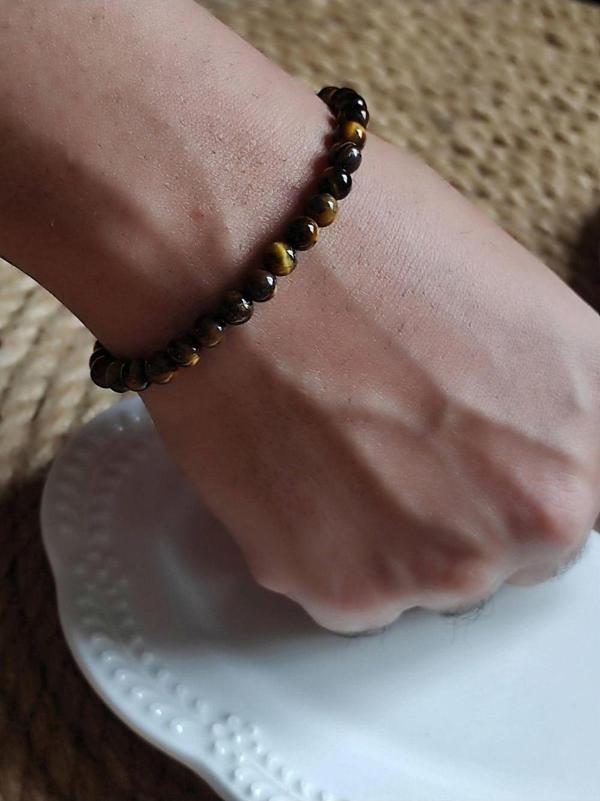 Amabel Jewelerys Kaplan Gözü Doğaltaş Erkek Bileklik - Image 1