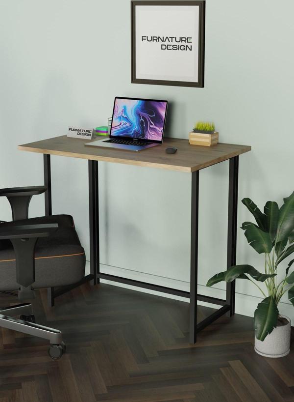 Katlanır Çalışma Masası 50x80 Cm Bilgisayar Laptop Mutfak Masası - Atlantik Çam - Image 1