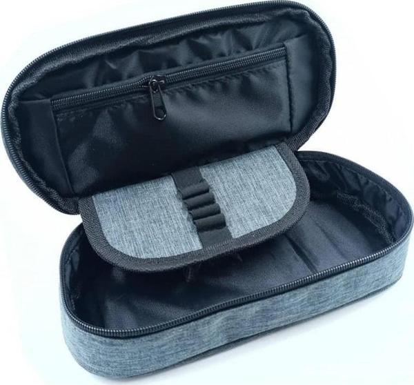 BBack Kumaş Oval Kalemlik Koyu Gri - Image 1