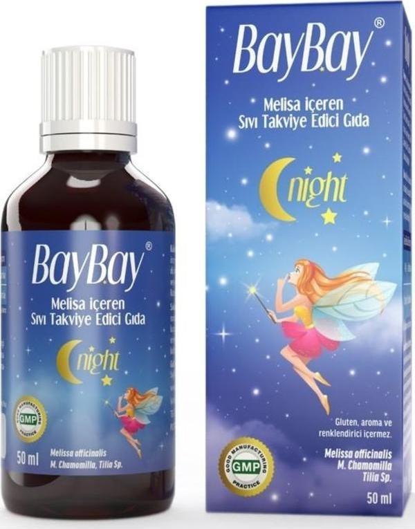 Baybay Night Melisa İçeren Bitkisel Damla 50 ml 2 Adet - Image 1