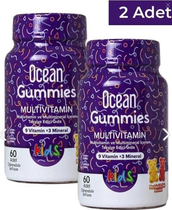 Ocean Gummies Multivitamin 60 Çiğnenebilir Jel Form 2 Adet - Image 1