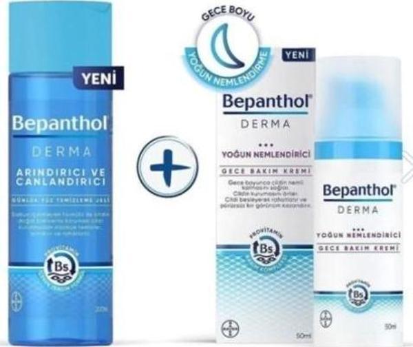 Bepanthol Gece Bakım Kremi 50 ml + Bepanthol  Yüz Temizleme Jeli 200 ml - Image 1
