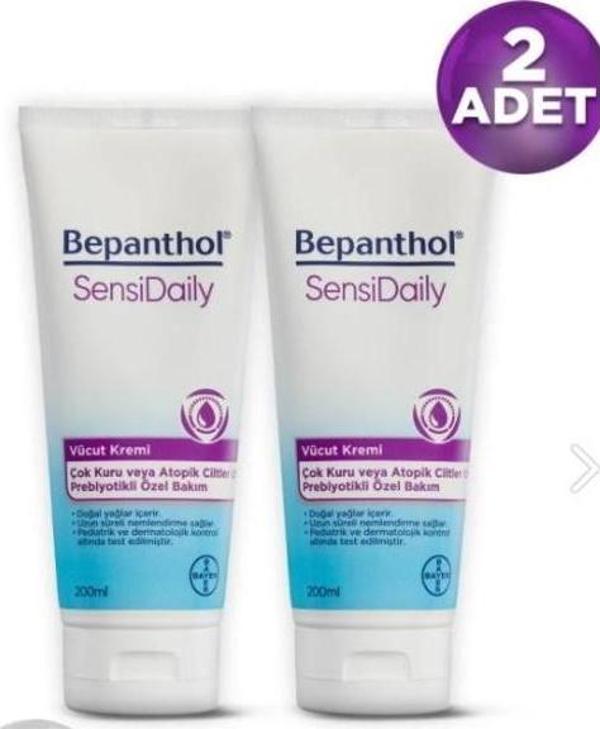 Bepanthol Sensidaily Vücut Kremi 200ML 2 Adet - Image 1