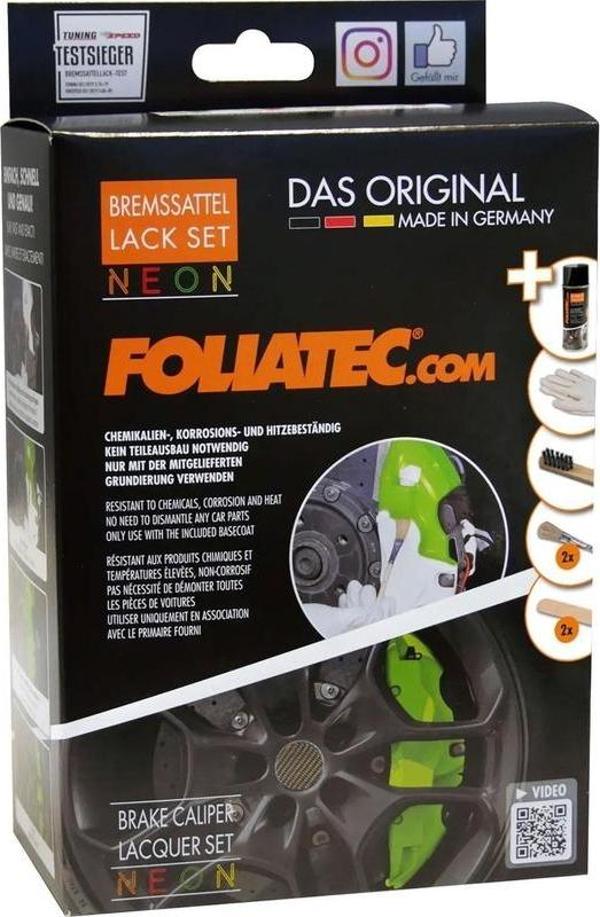 Foliatec Fren Kaliperi Boya Seti 4 Komponet Neon Turuncu - Image 1