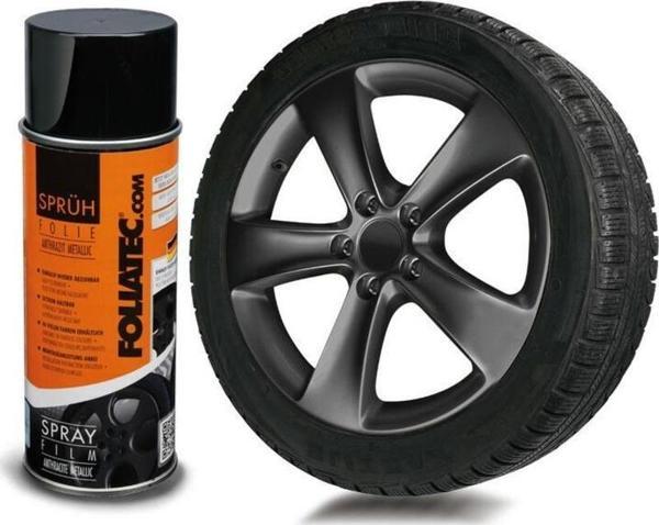 Foliatec Jant Metal Sprey Folyo Yüzey Kaplama Seti 2x400ml. Antrasit Metal Mat - Image 1