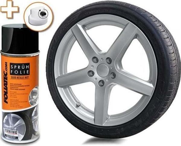 Foliatec Jant Metal Sprey Folyo Yüzey Kaplama Seti 2x400ml. Metalik Gümüş Mat - Image 1
