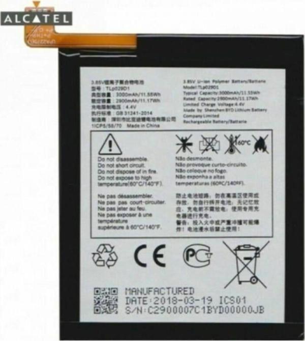 Alcatel 3 Ot 5052D-Alcatel 5 5086D-Alcatel 3L Pil Batarya Tlp029D - Image 1