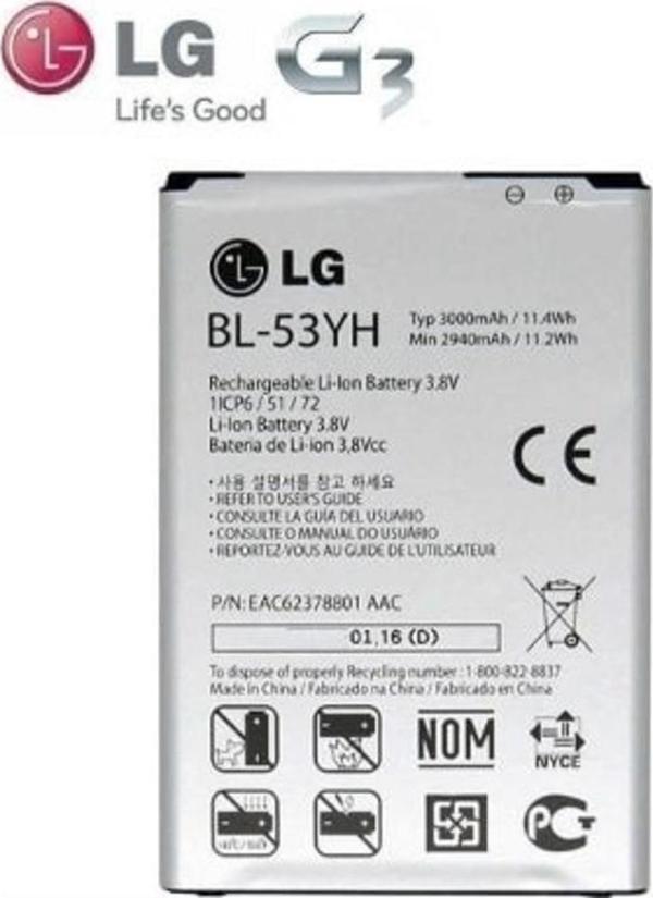 Lg G3 Batarya Pil Bl-53Yh Servis - Image 1