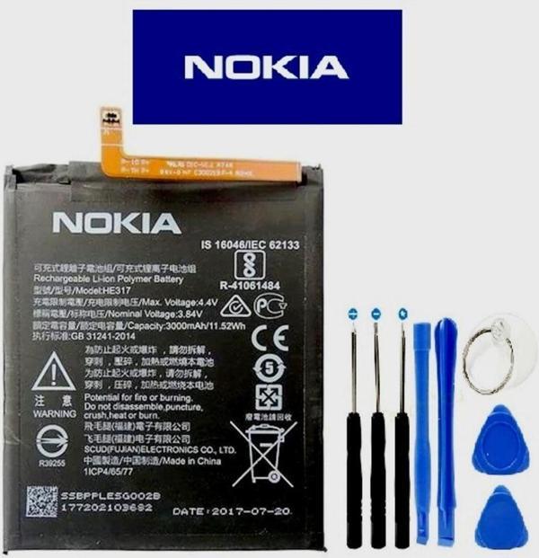 Nokia 6 He317 Batarya Pil ve Tamir Seti 3000 Mah - Image 1