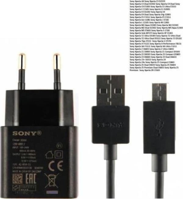 Sony Uyumlu Xperia Z4 Şarj Aleti Ve Data Kablosu Uch10 Micro Usb - Image 1