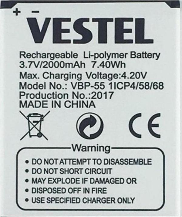 Vestel Venüs 5.5 Pil Batarya 5.5X 5.5V Vbp-55 İthal - Image 1