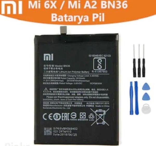 Xiaomi Mi 6X/Redmi A2/Mi A2 Bn36 Pil Batarya ve Tamir Seti - Image 1