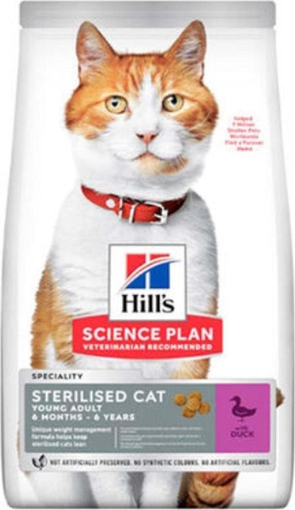 Hill's Science Plan Sterilised Kısırlaştırılmış Ördekli Kedi Maması 3 kg - Image 1