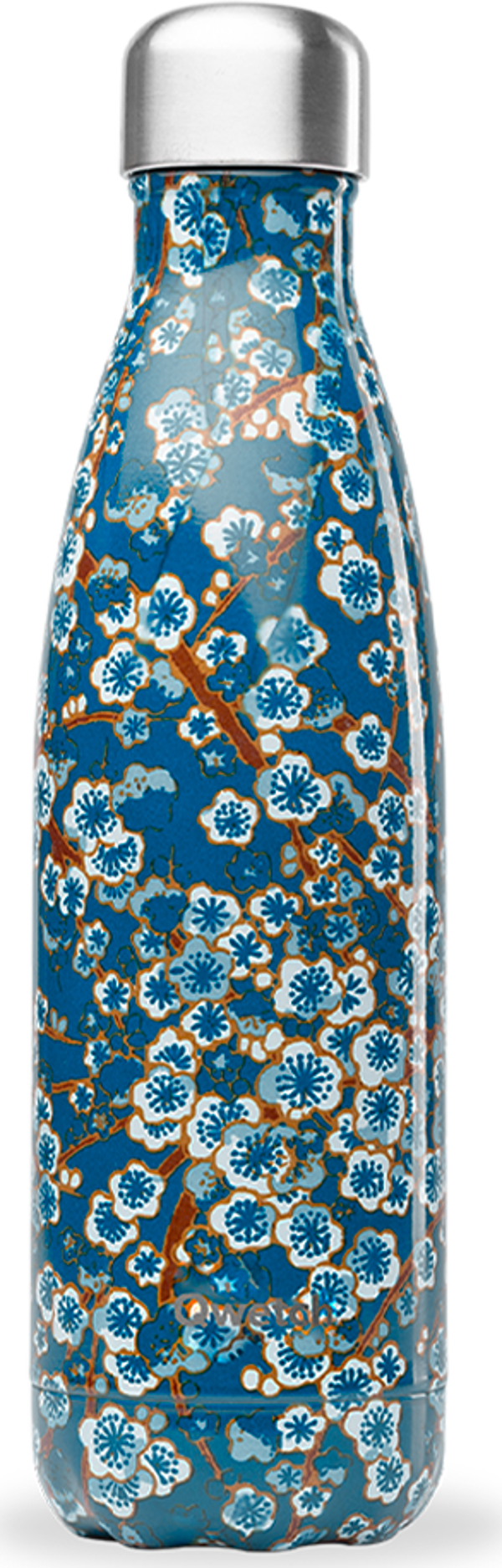 Qwetch QD3077 Çiçek Desenli Isı Yalıtımlı 500ml Termos - Mavi - Image 1