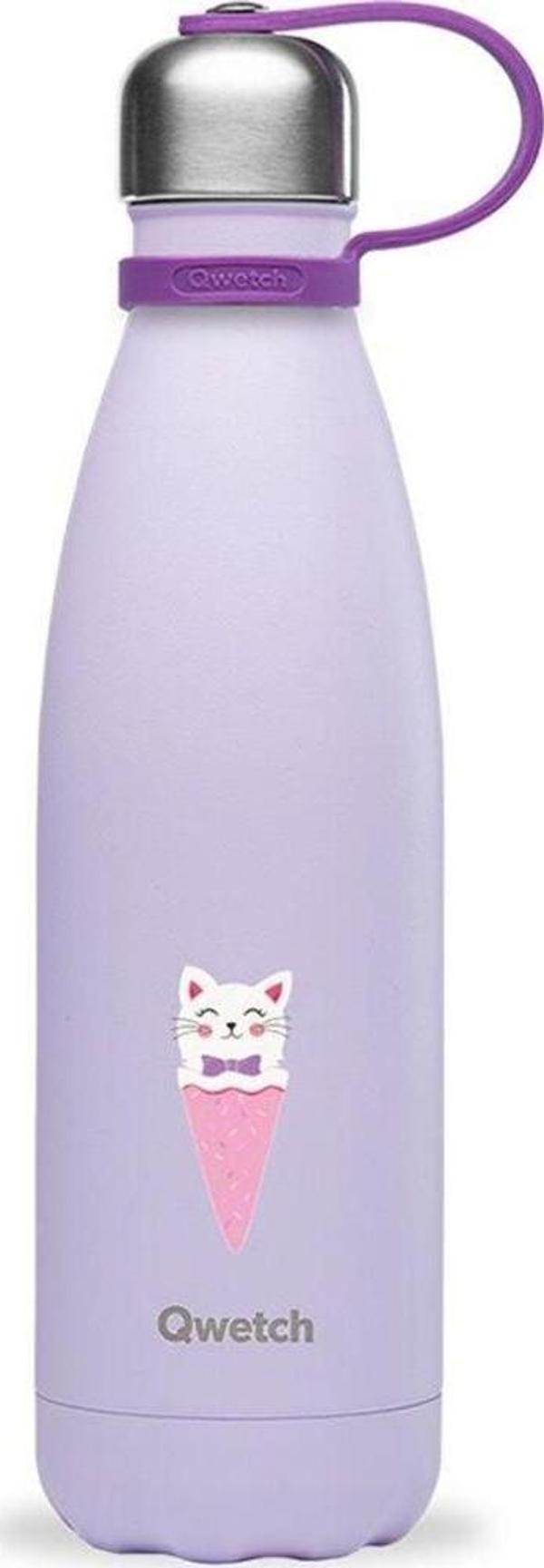 Qwetch QK9005 Kids Isı Yalıtımlı 500ml Termos - Kedi Desenli - Image 1