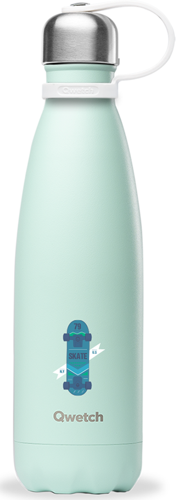 Qwetch QK9009 Kids Isı Yalıtımlı 500ml Termos - Kaykay Desenli - Image 1