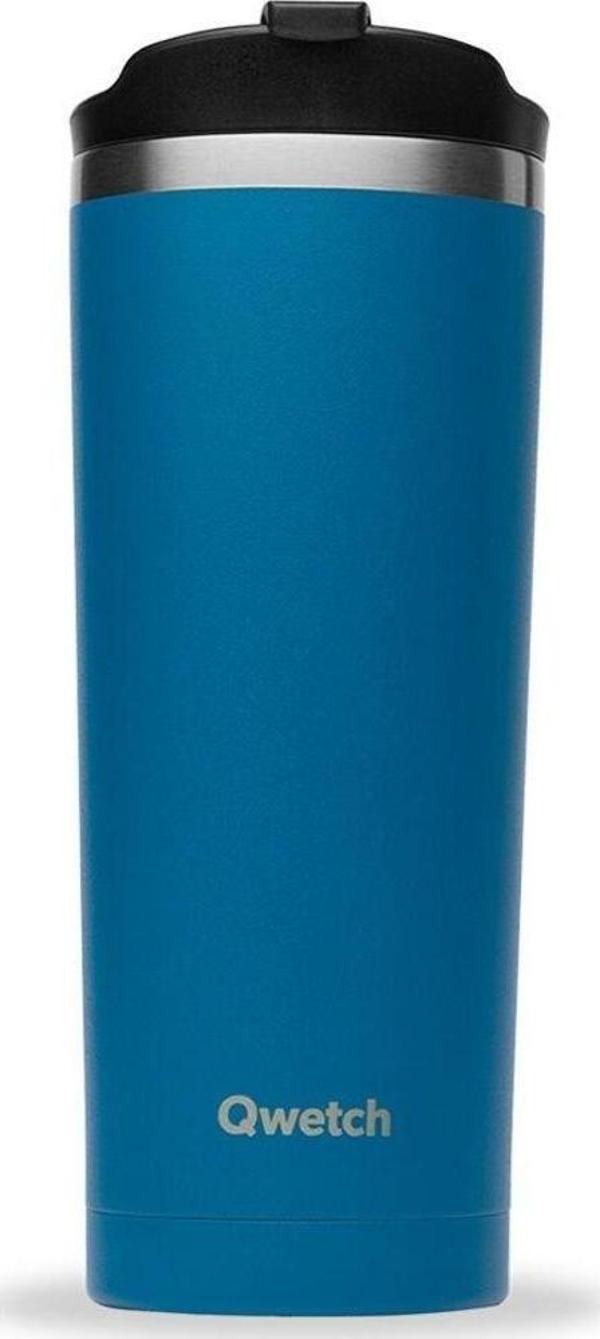 Qwetch QM6096 Isı Yalıtımlı 470ml Termos Mug – Mavi - Image 1