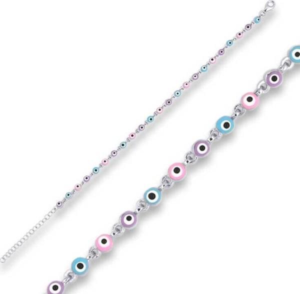 ​925 Ayar Gümüş Nazar Boncuklu Bileklik - Image 1