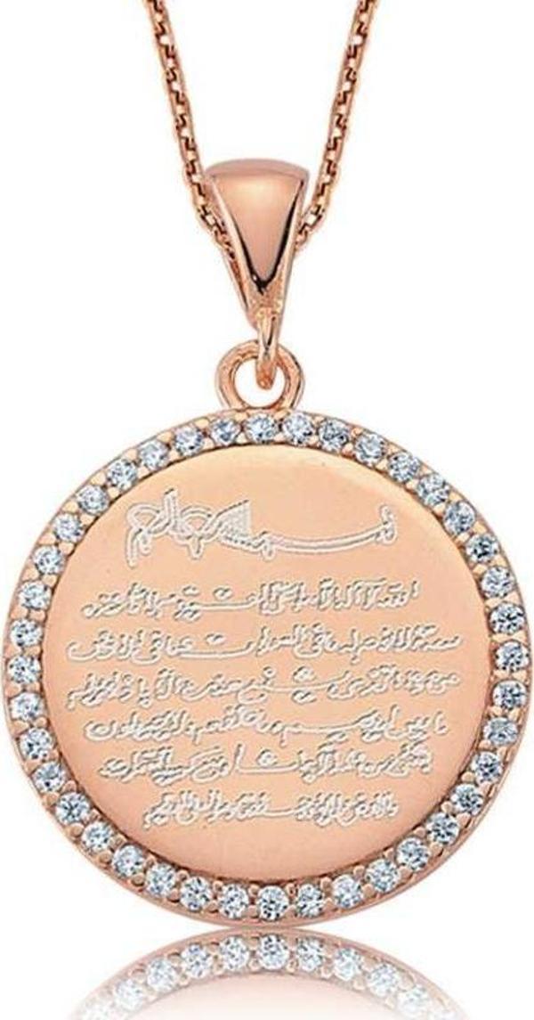 Gümüş Ayetel Kürsi Bayan Kolye - Image 1