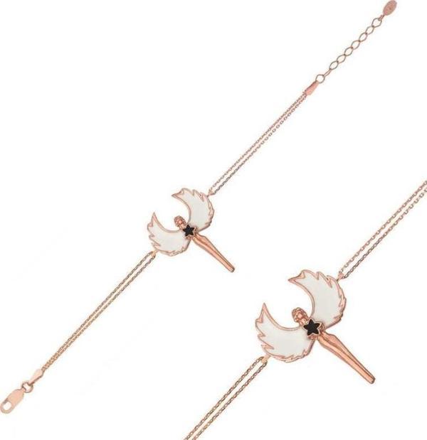 925 Ayar Gümüş Rose Su Perisi Bileklik - Image 1