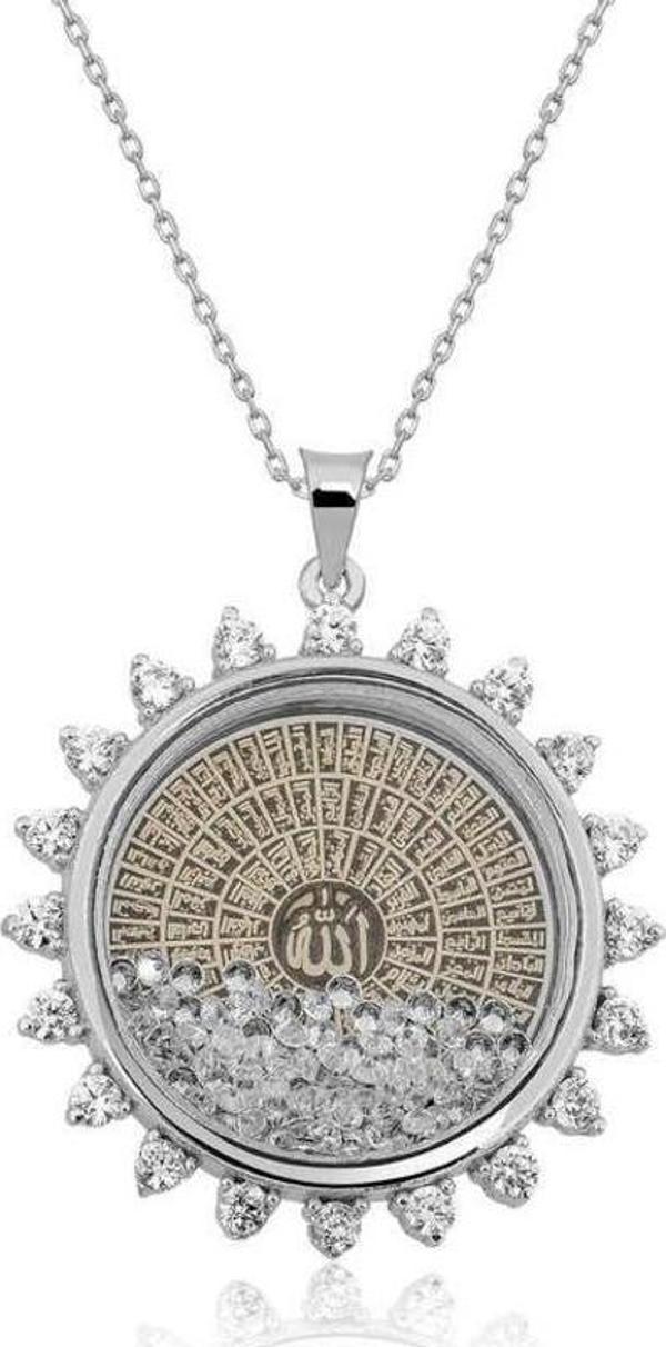 Gümüş Esmaül Hüsna Bayan Kolye - Image 1