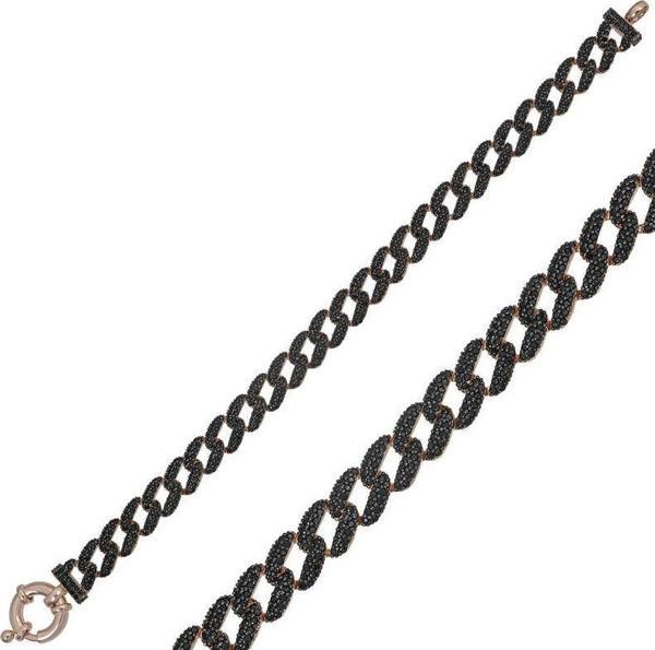 925 Ayar Gümüş Siyah Taşlı Gurmet Bileklik - Image 1