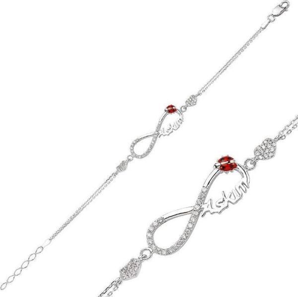 925 Ayar Gümüş Sonsuzluk Aşkım Bileklik - Image 1