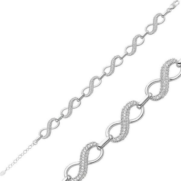 925 Ayar Gümüş Sonsuzluk Bileklik - Image 1