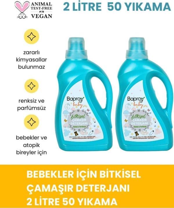 Baby 2 lt Bebekler İçin Bitkisel Çamaşır Deterjanı 50 Yıkama - Image 1