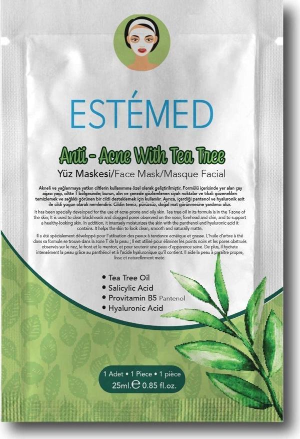 Akne Karşıtı Çay Ağacı Kağıt Maske - Sheet Mask Anti-Acne With Tea Tree - Image 1