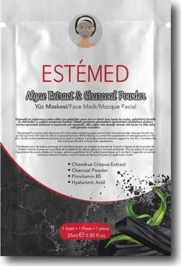 Kömür Özlü Yosunlu Kağıt Yüz Maskesi & Sheet Mask Algae Extract & Charcoal Powder - Image 1
