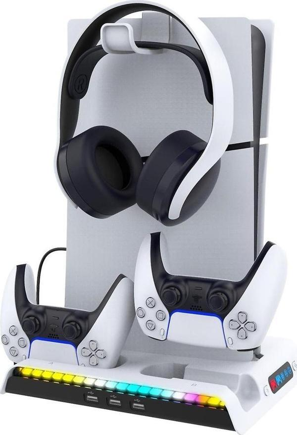 PS5 SLIM / FAT SOĞUTUCU ÖZELLİKLİ VR STANDLI ŞARJ  DİKEY STANDI PG-P5S028 - Image 1