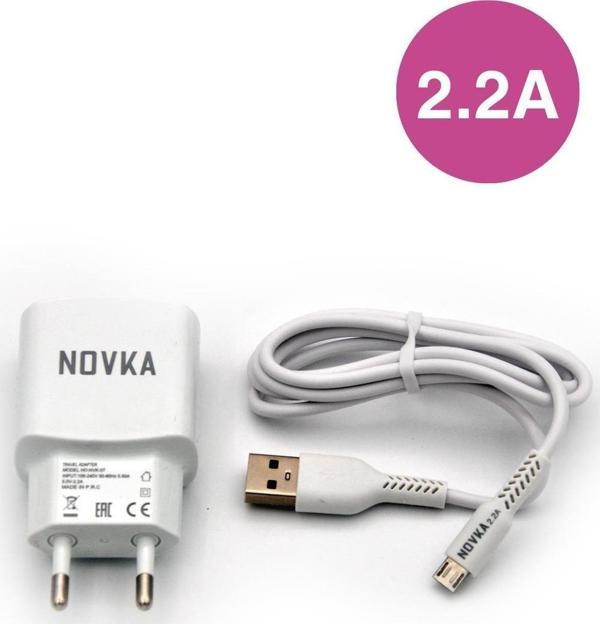 Micro & USB Girişli 2.2 A Şarj Cihazı 1 Metre Kablo + Adaptör Takım Samsung Huawei Modellerle Uyumlu - Image 1
