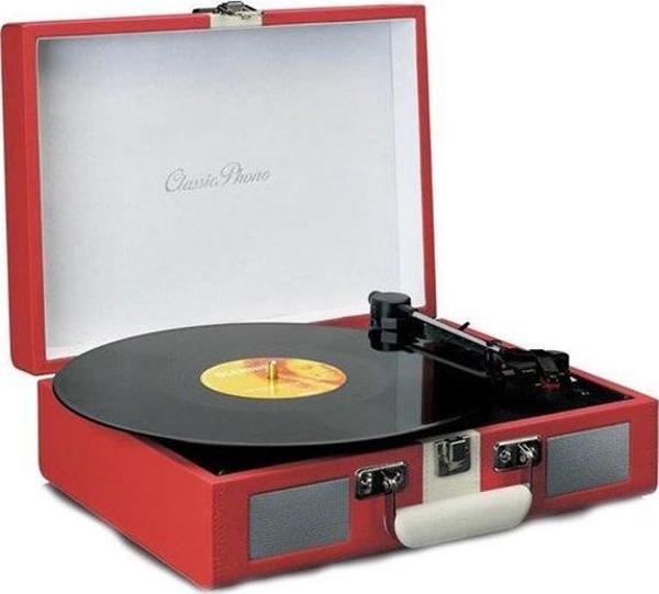 Lenco Classic Phono TT-110 Hoparlörlü Bluetooth Kırmızı Pikap - Image 1