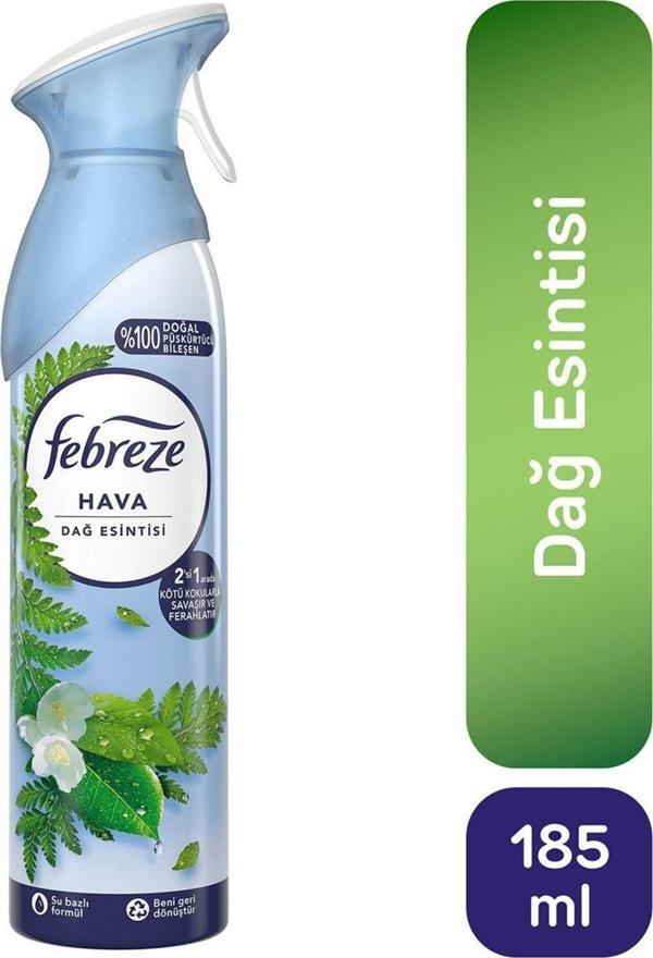 Febreze  Hava Ferahlatıcı Sprey Oda Kokusu Dağ Esintisi 185 Ml - Image 1